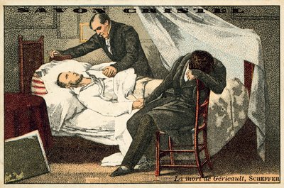 A morte de Gericault (cromolitho) de Ary Scheffer
